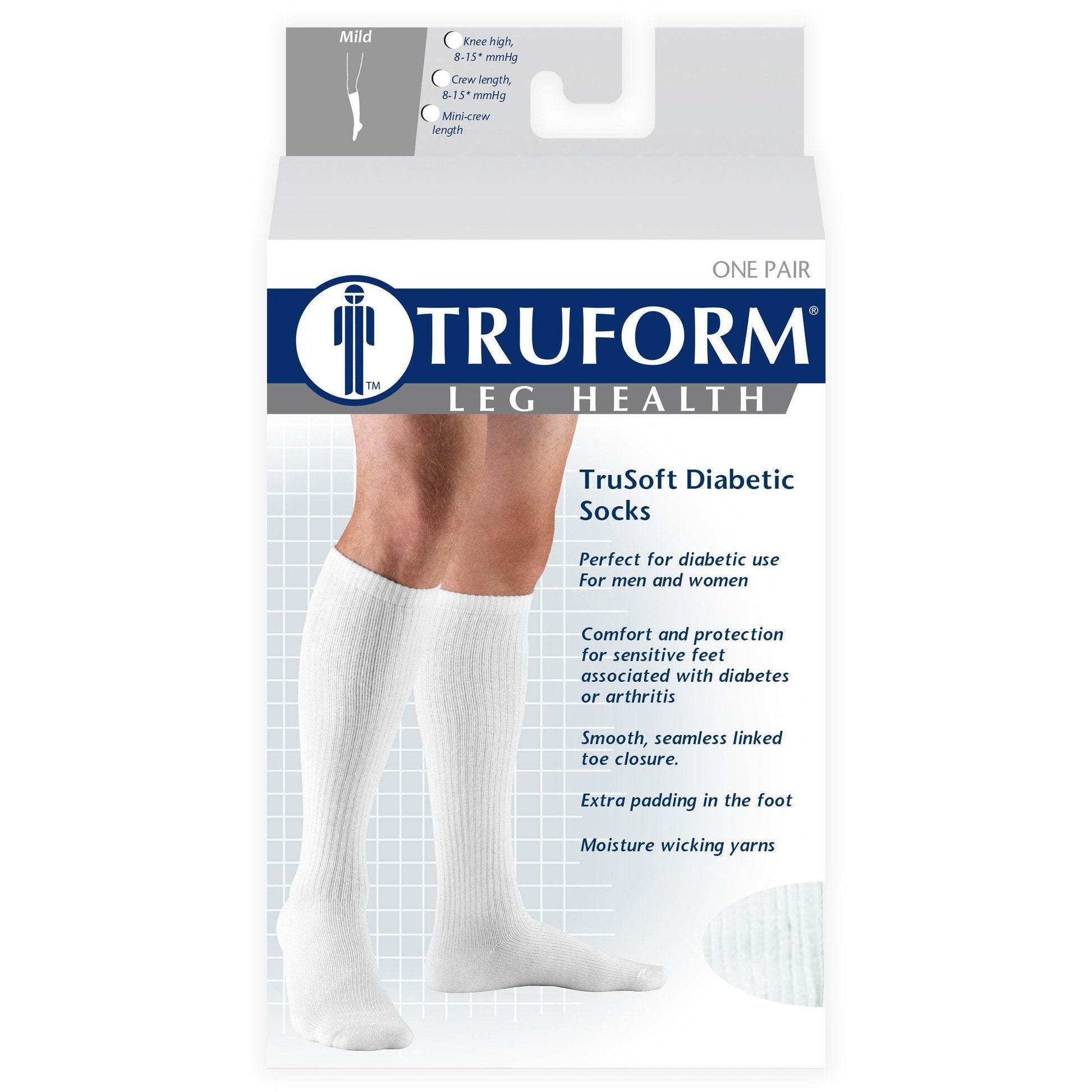 TRUFORM® TruSoft Over Calf Sock 8-15 mmHg – Diabetic Sock Shop